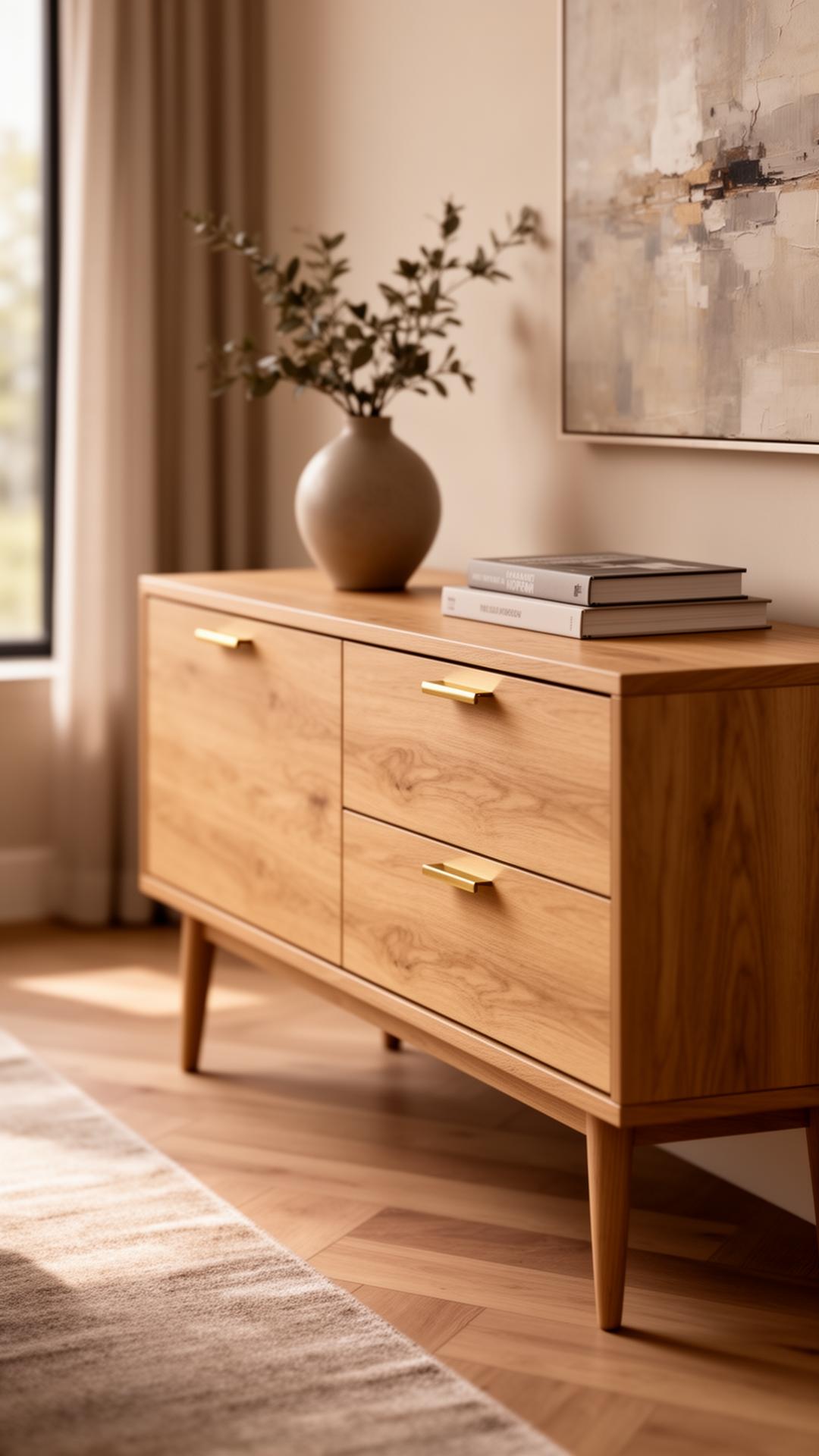 Modern oak sideboard